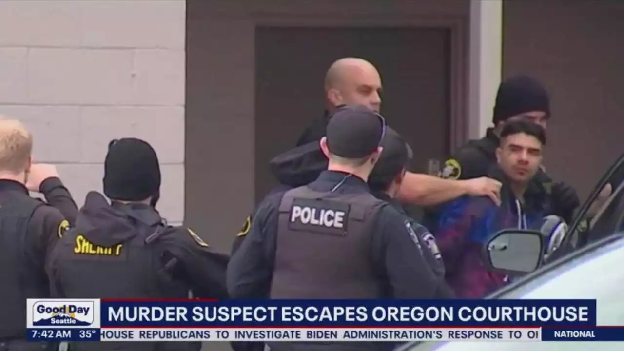 Oregon murder suspect found hiding under blanket in closet after escaping courthouse