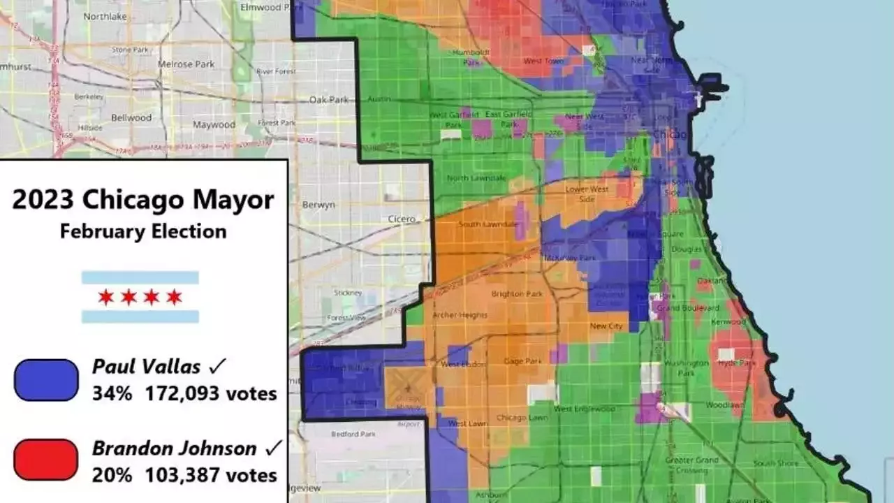 Chicago election results Map shows breakdown of votes for mayor by