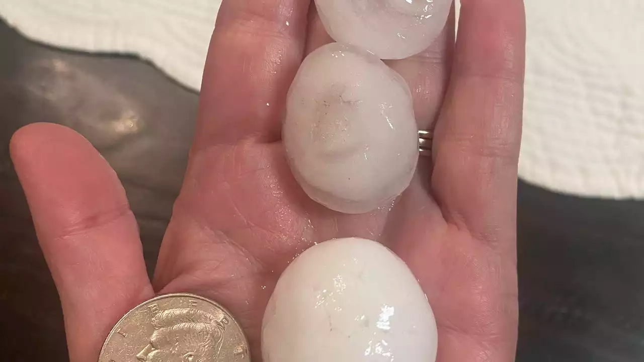 Storms drop hail as big as half dollars in North Texas