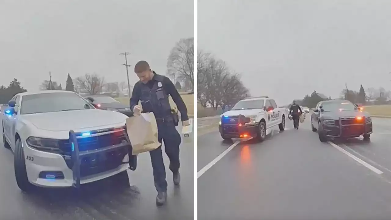 Michigan police lieutenant finishes DoorDash delivery for pregnant driver after car wreck