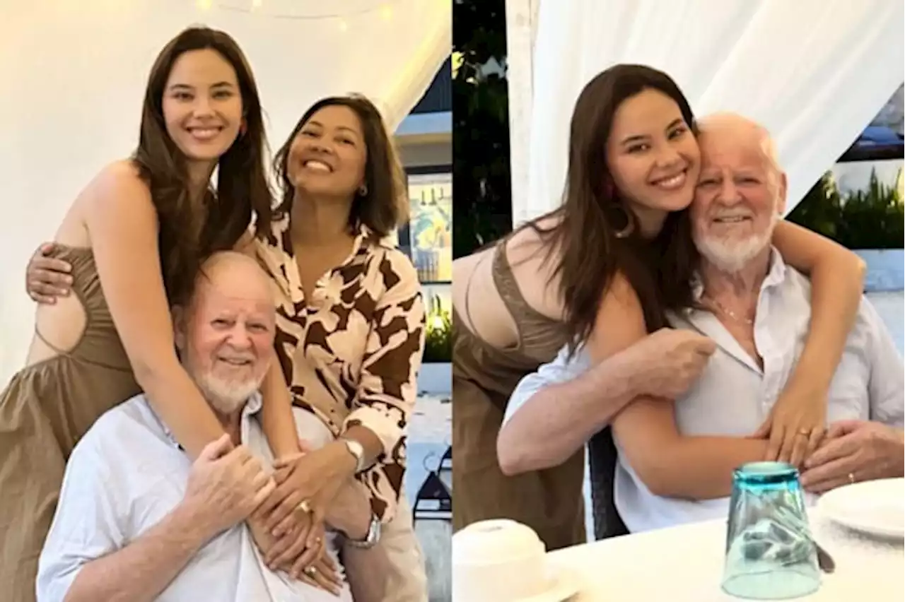 Catriona Gray celebrates dad’s birthday in Boracay: ‘To more travels, living the good life’