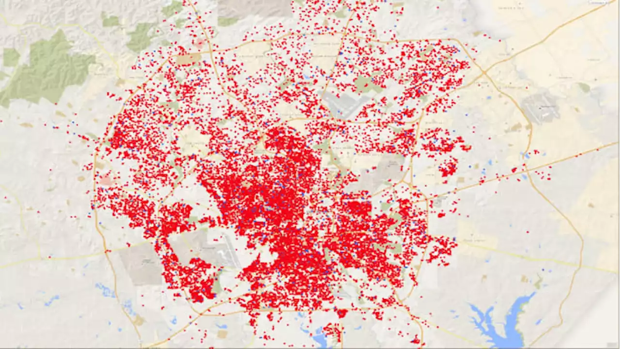 This map shows active service requests for Animal Care Services in San Antonio