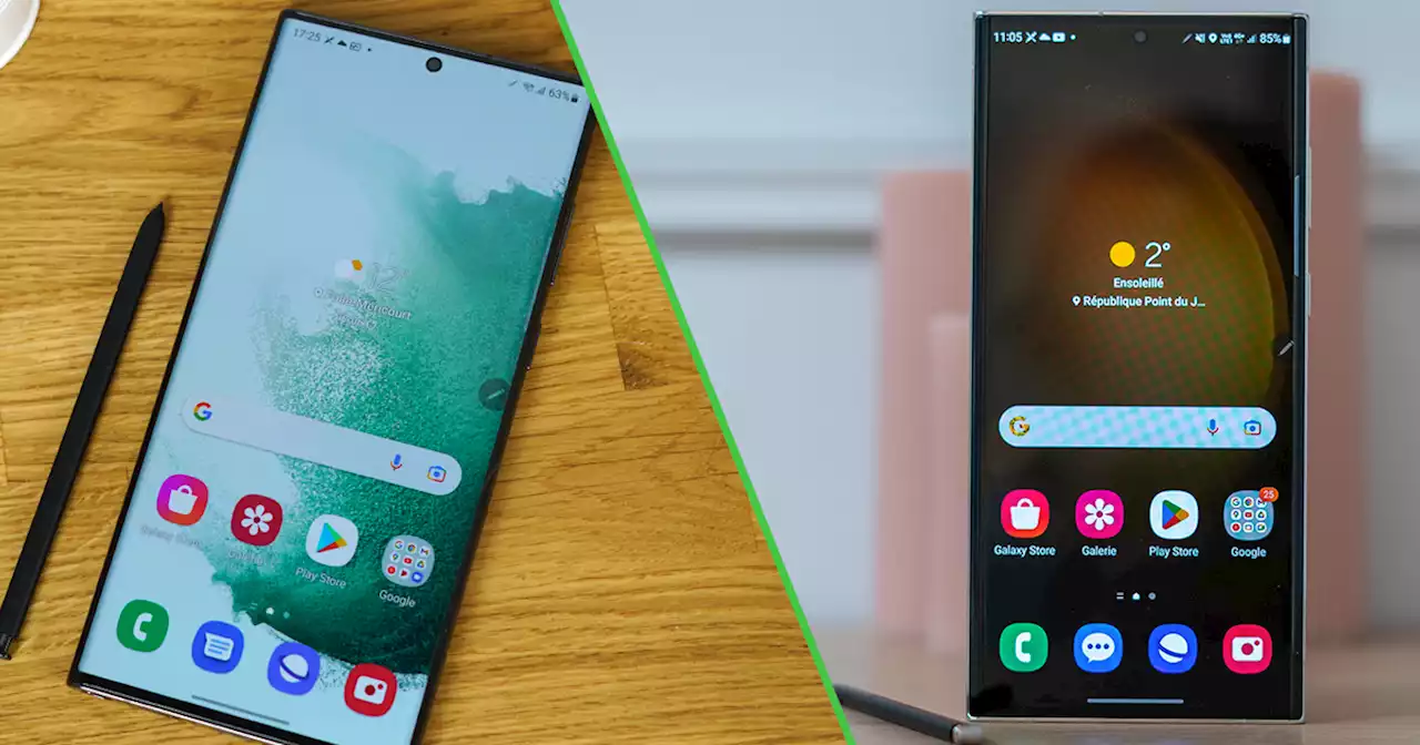 Comparatif Duel : Samsung Galaxy S22 Ultra vs Galaxy S23 Ultra - Les Numériques