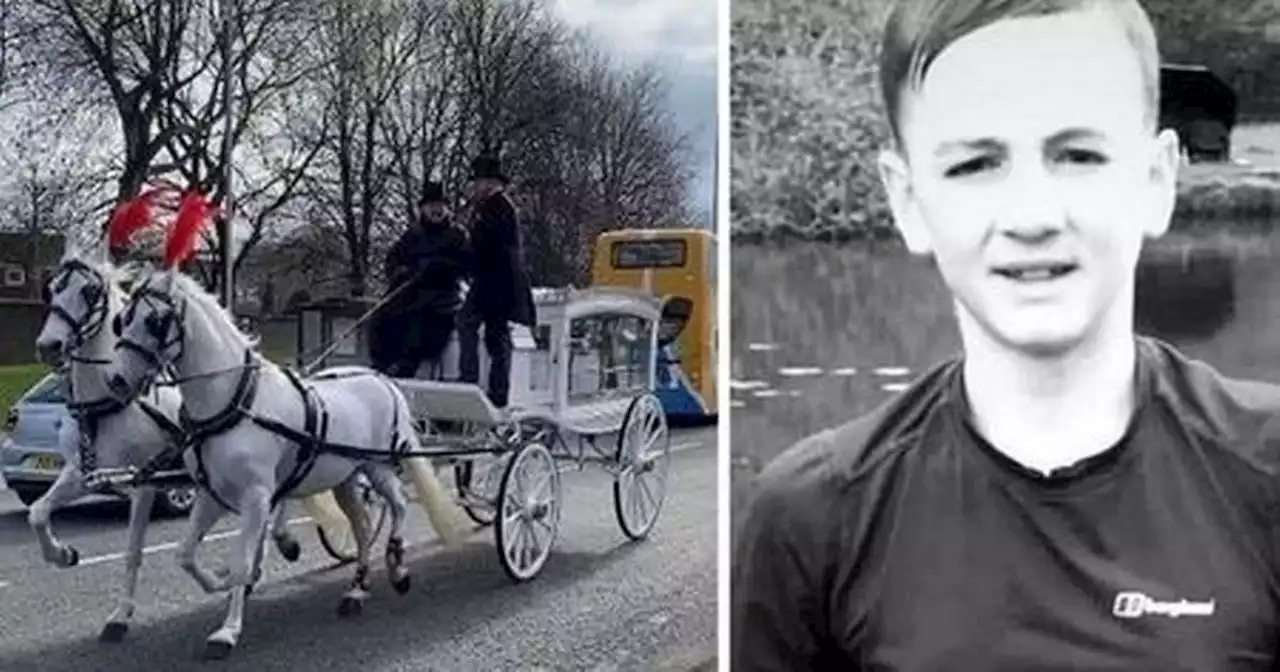 Teen's funeral brings town to standstill as hundreds filter into football ground