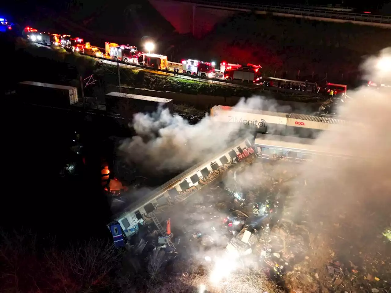 At least 16 killed in fiery train crash in Greece