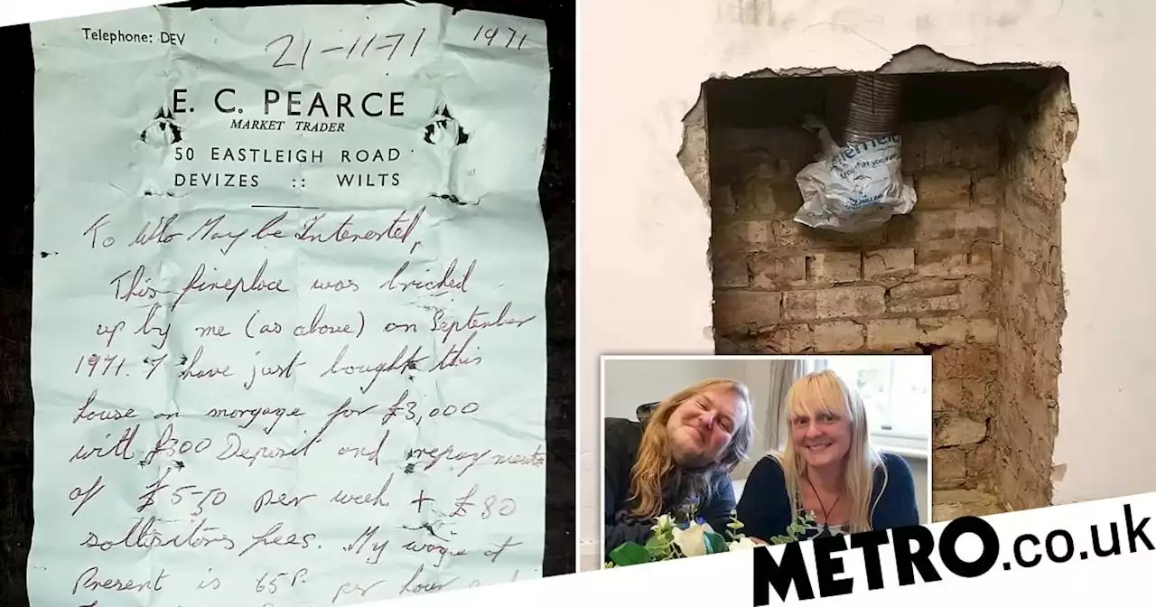 Note in chimney tells couple their house was 100 times cheaper 50 years ago