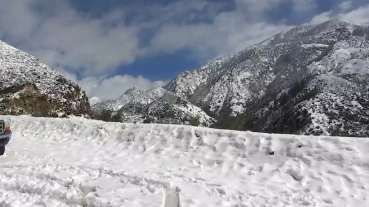 Avalanche Blocks Road in Mount Baldy Area After Cold Storm Drops Several Feet of Snow