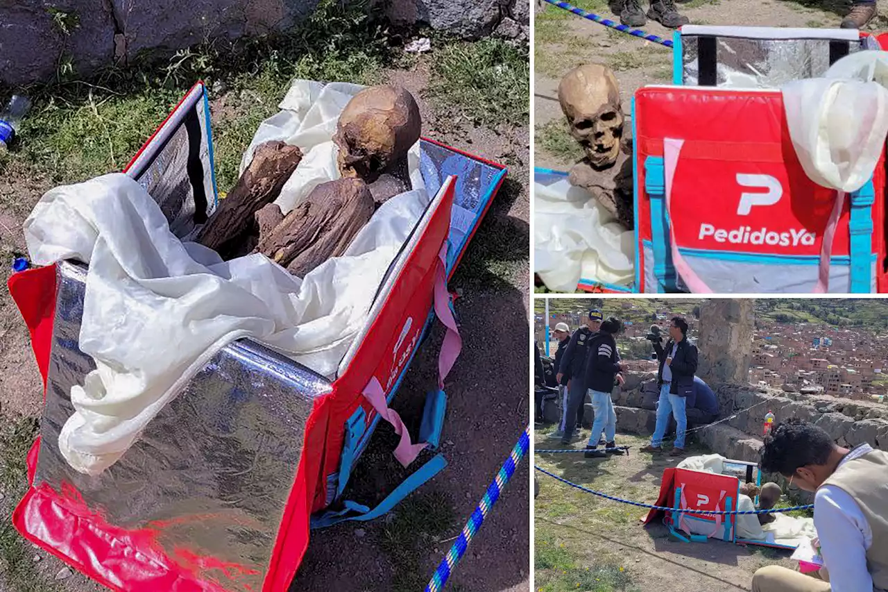 Peruvian deliveryman caught with ‘girlfriend’ mummy in cooler bag