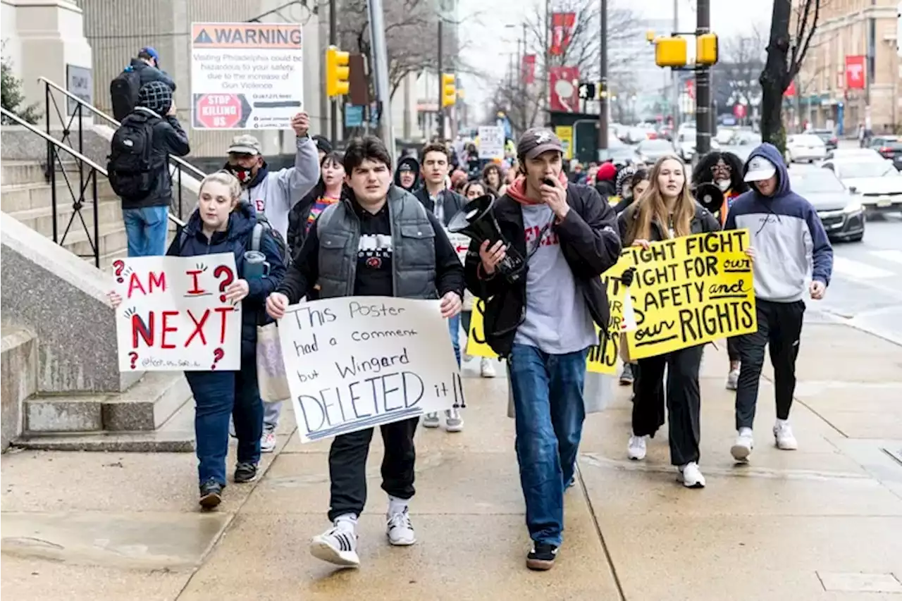 Temple students protest campus safety problems in the wake of an officer’s killing