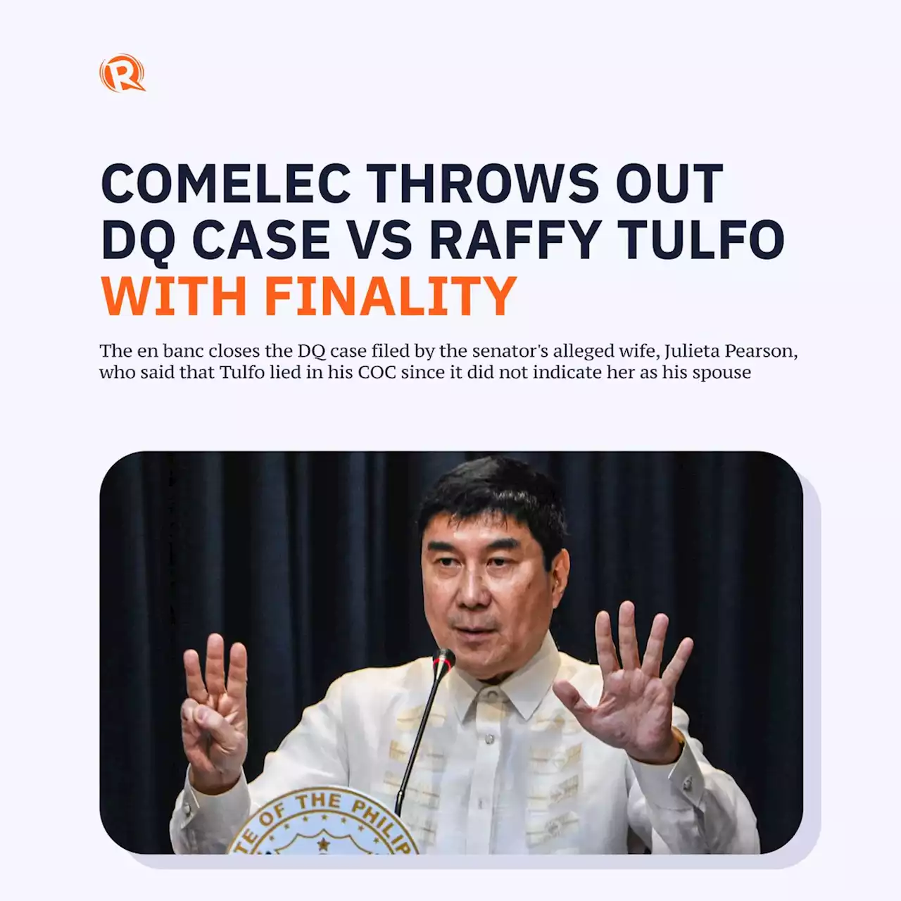 Comelec throws out DQ case vs Raffy Tulfo with finality