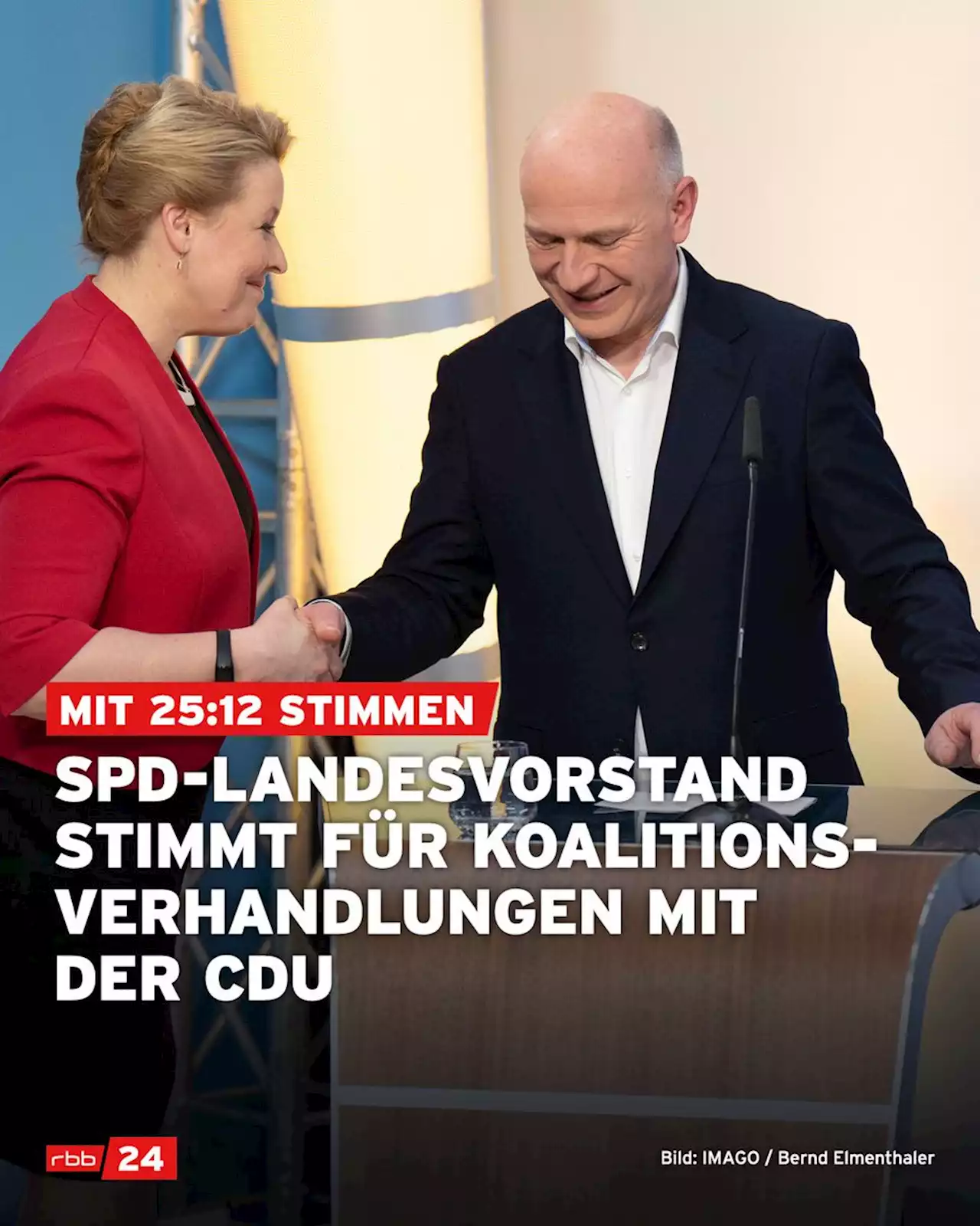 SPD-Landesvorstand spricht sich für Koalitionsverhandlungen mit der CDU aus