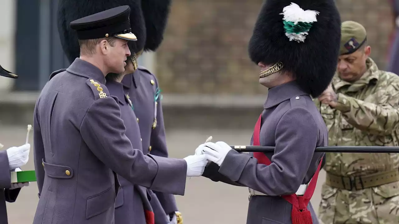 Prince William and Kate, Princess of Wales visit Welsh Guards for St David's Day parade