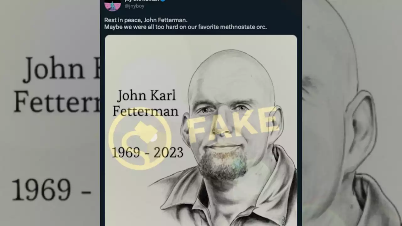 No, Sen. John Fetterman Isn't Dead