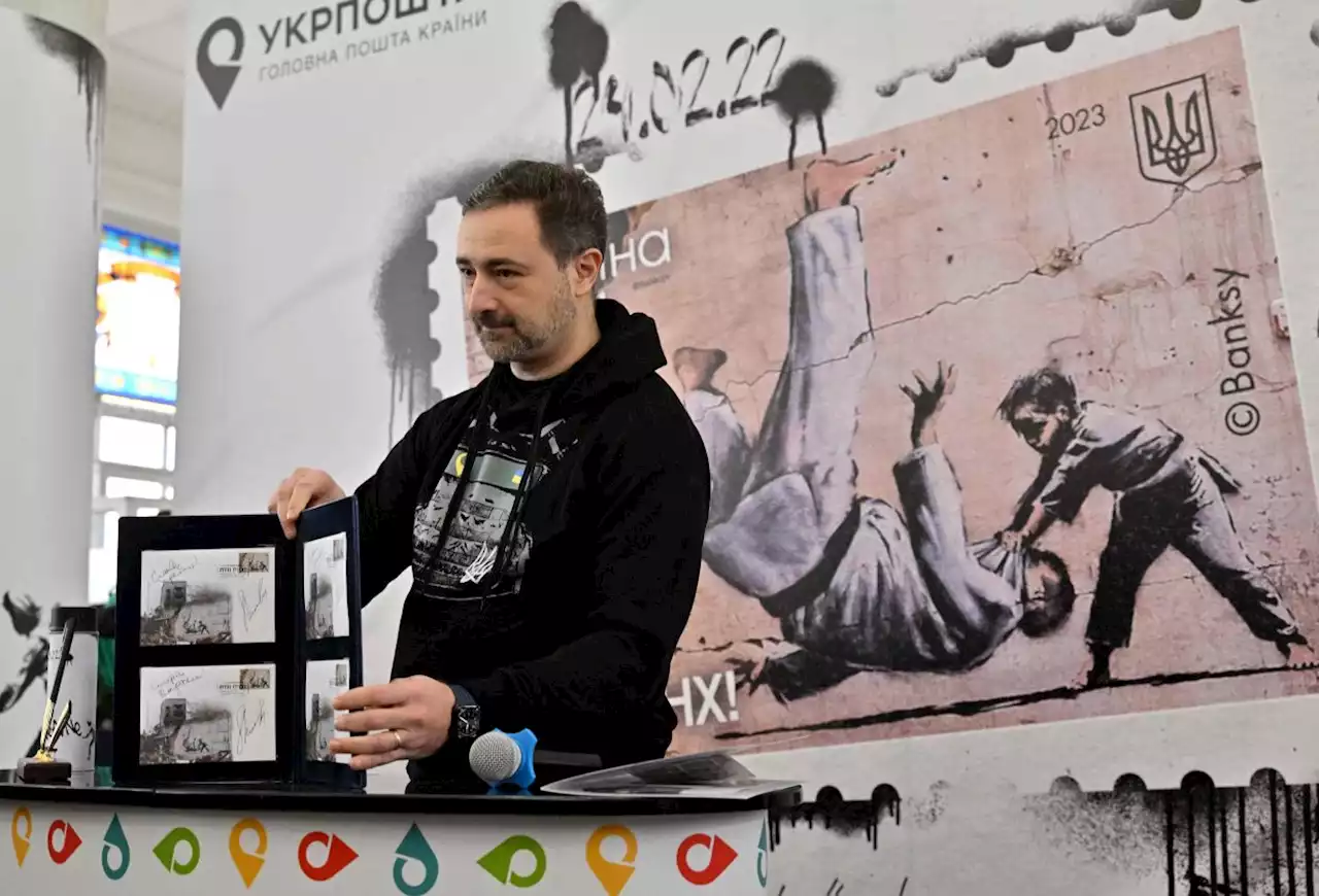 Ukraine launches Banksy postage stamp on war anniversary