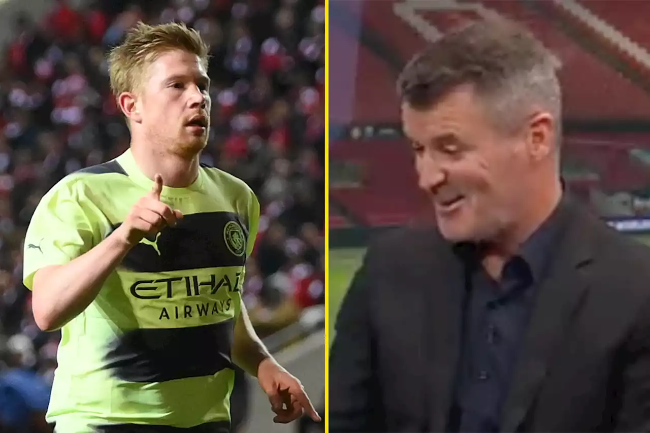 Laura Woods in stitches at Roy Keane's surprising description of Kevin De Bruyne goal