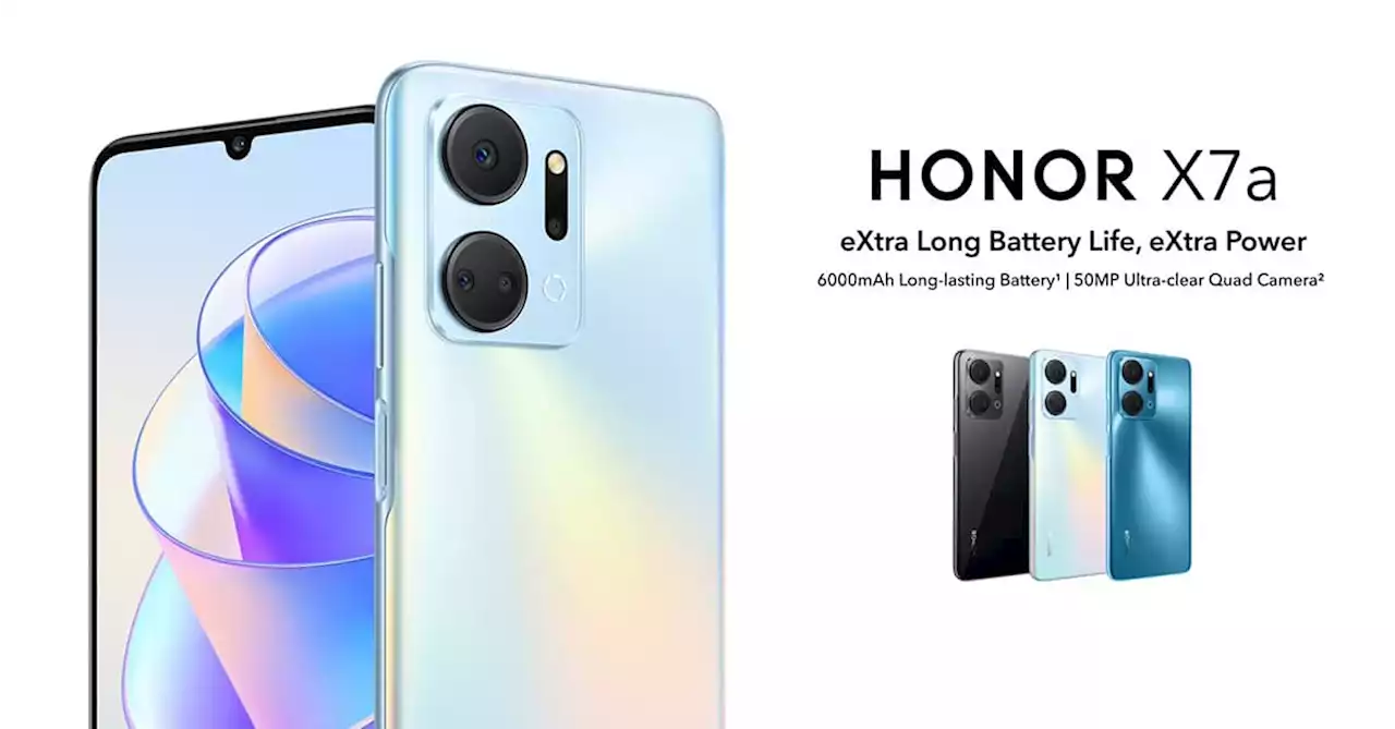 เปิดตัว HONOR X7a สมาร์ทโฟนดีไซน์พรีเมียม แบตเตอรี่ 6000mAh กล้องหลัง 4 เลนส์ ราคา 5,999 บาท