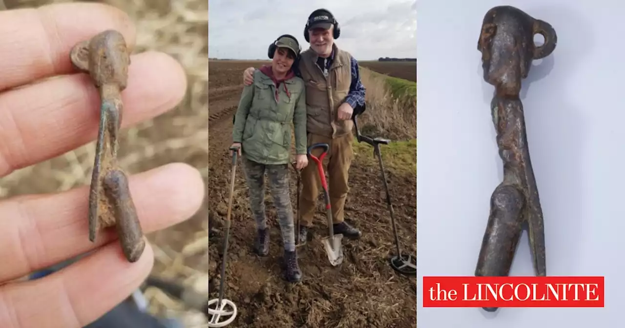 'Good luck' figure with hinged phallus found by detectorists in Lincolnshire