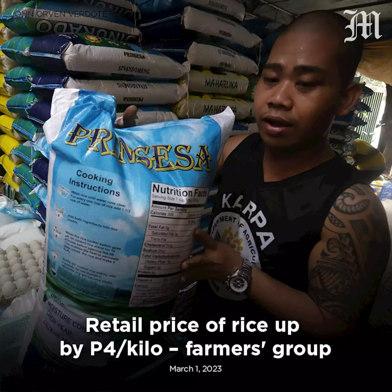 Retail price of rice up by P4/kilo – farmers' group