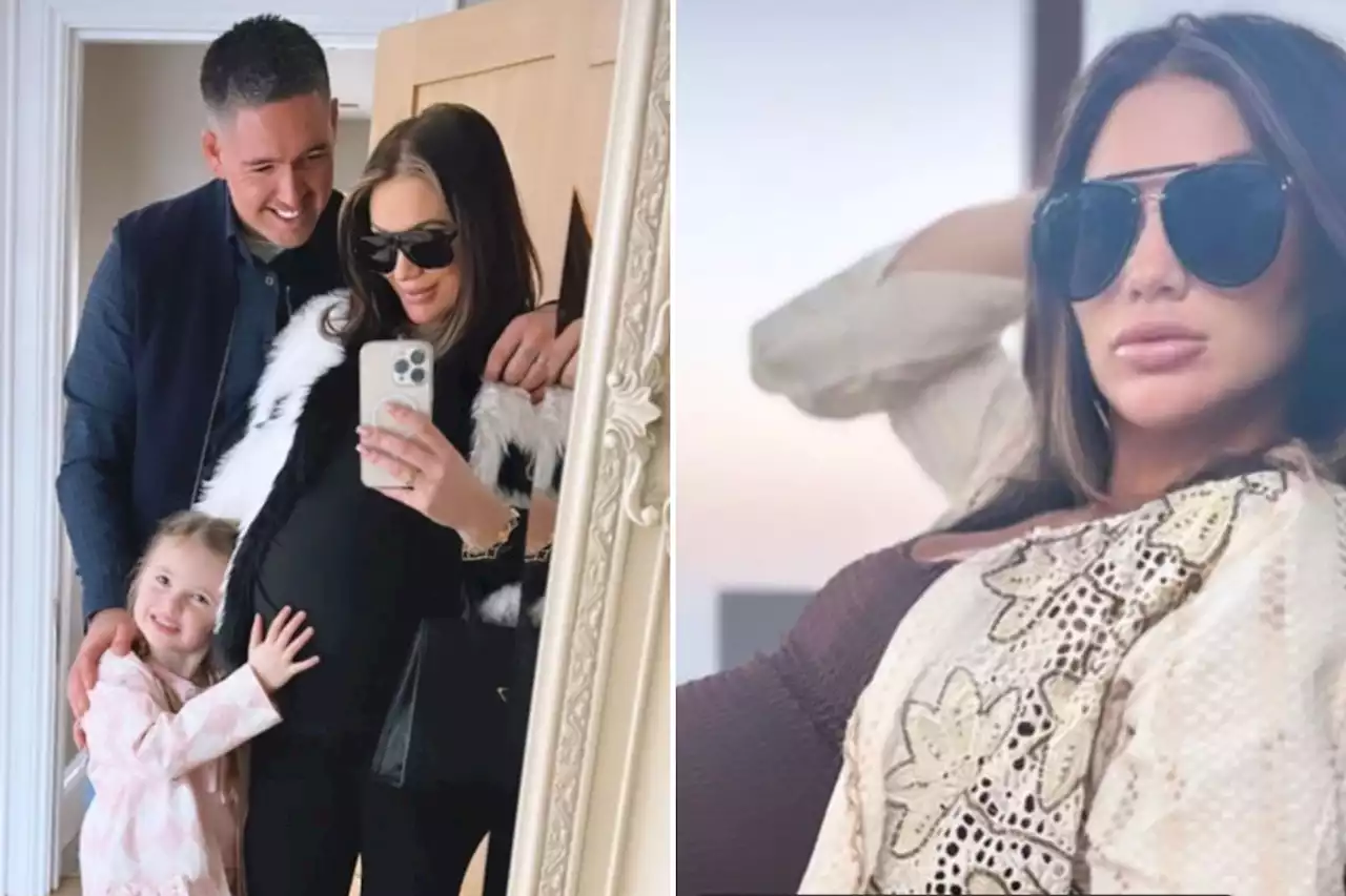 Amy Childs reveals her exact due date as she counts down to twins' birth