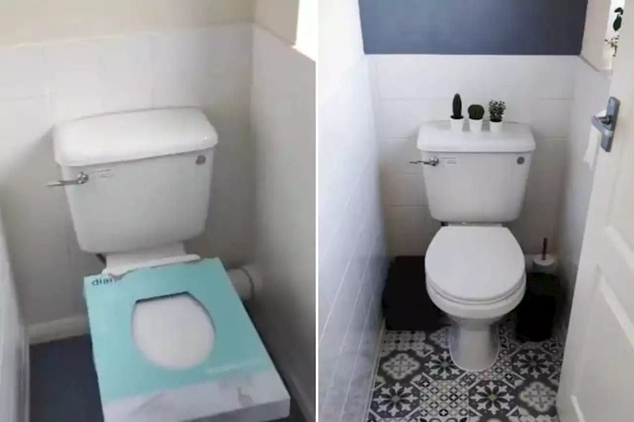 I gave my plain loo a makeover using bargains from Shein, B&M & charity shops