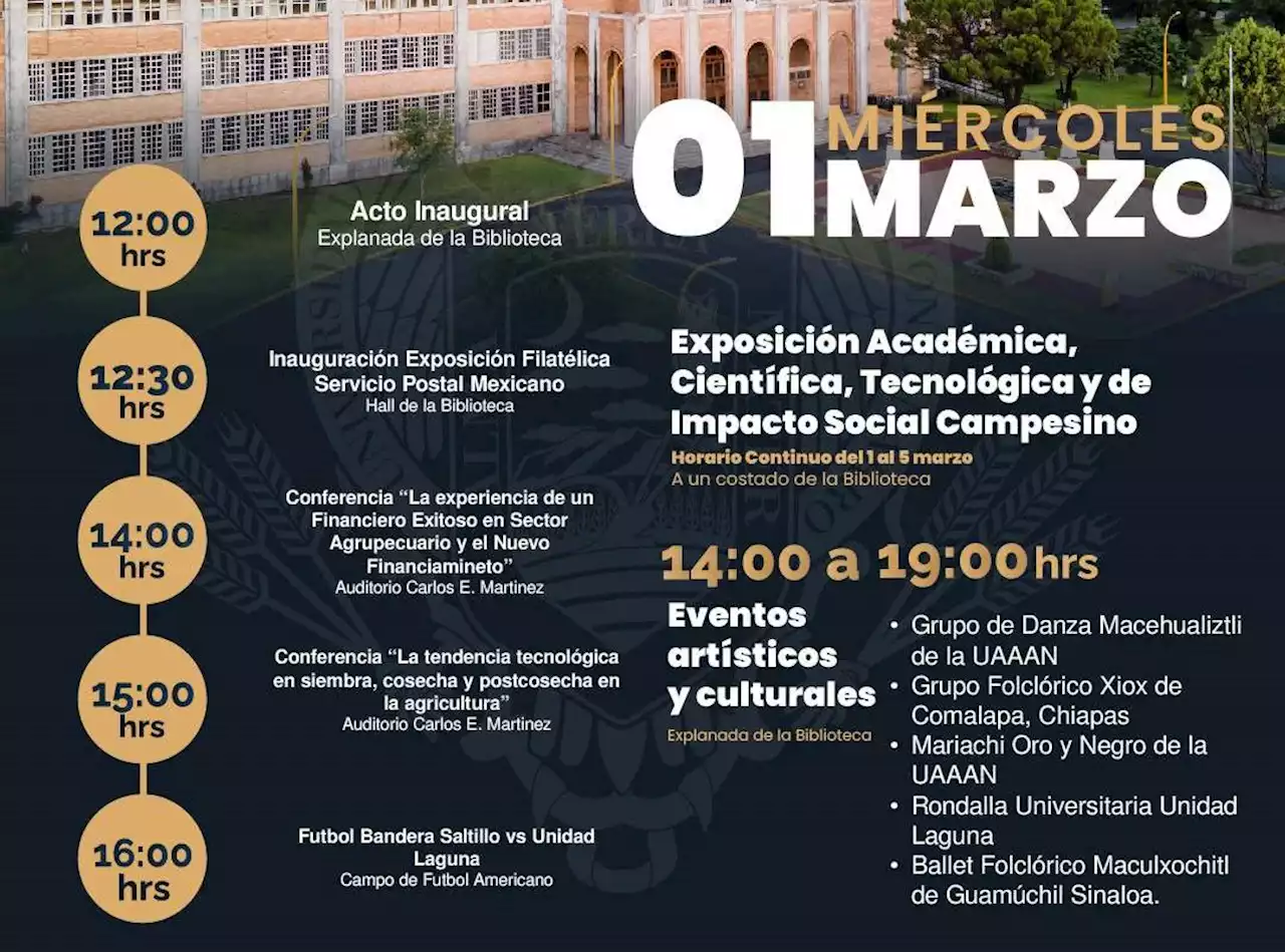 Celebra UAAAN en Saltillo un centenario al servicio de la educación