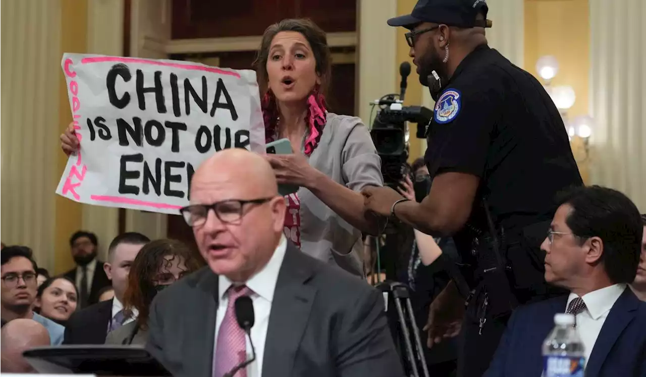 Code Pink protesters disrupt inaugural House China committee hearing