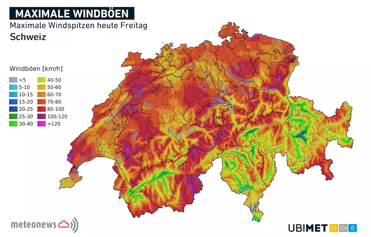 Heute wirds stürmisch, dann kommt nochmal ein Schub Schnee