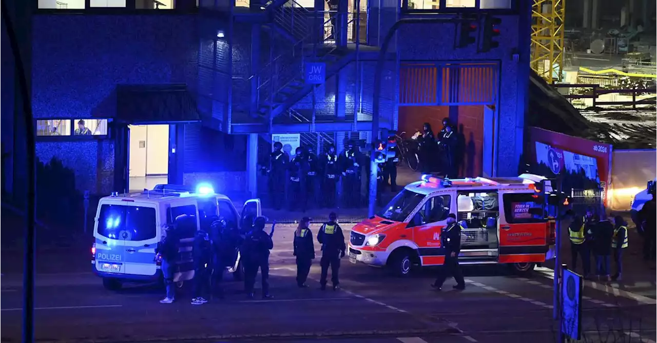 Figure seen jumping through window before 'at least 25 shots' fired in Hamburg attack