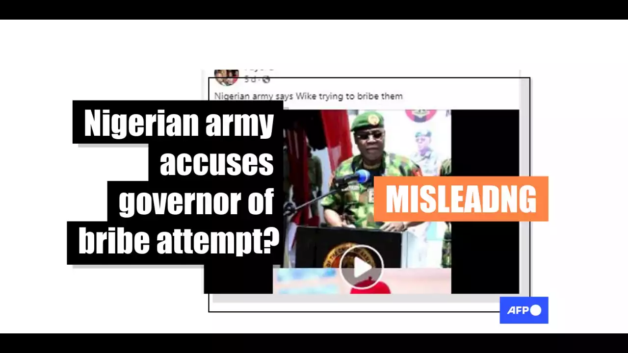 Video of army spokesman accusing Nigerian governor of attempted bribery from 2019, not 2023