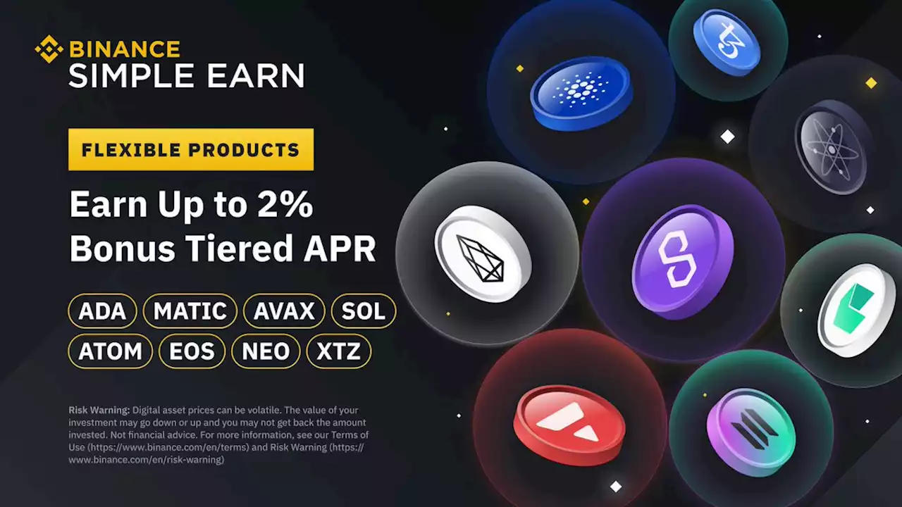 Binance Simple Earn Flexible Products: Earn Up to 2% Bonus Tiered APR for Selected Tokens | Binance Support