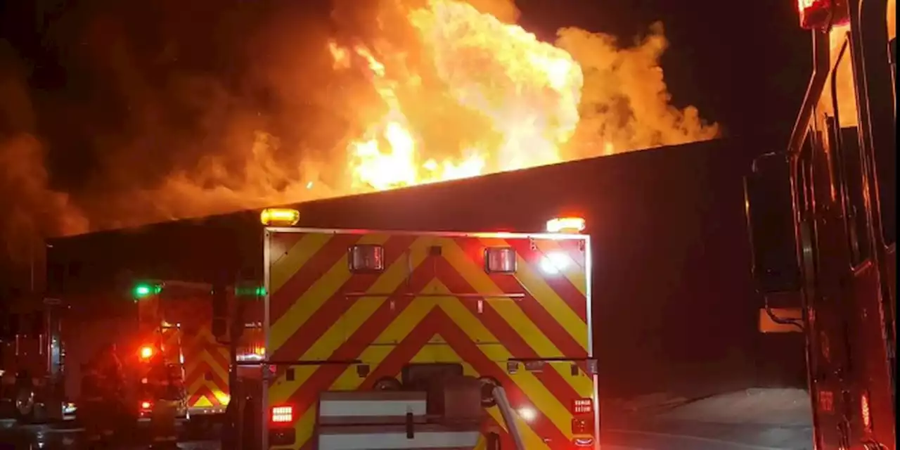 Middlefield manufacturing facility engulfed in flames; 22 departments respond