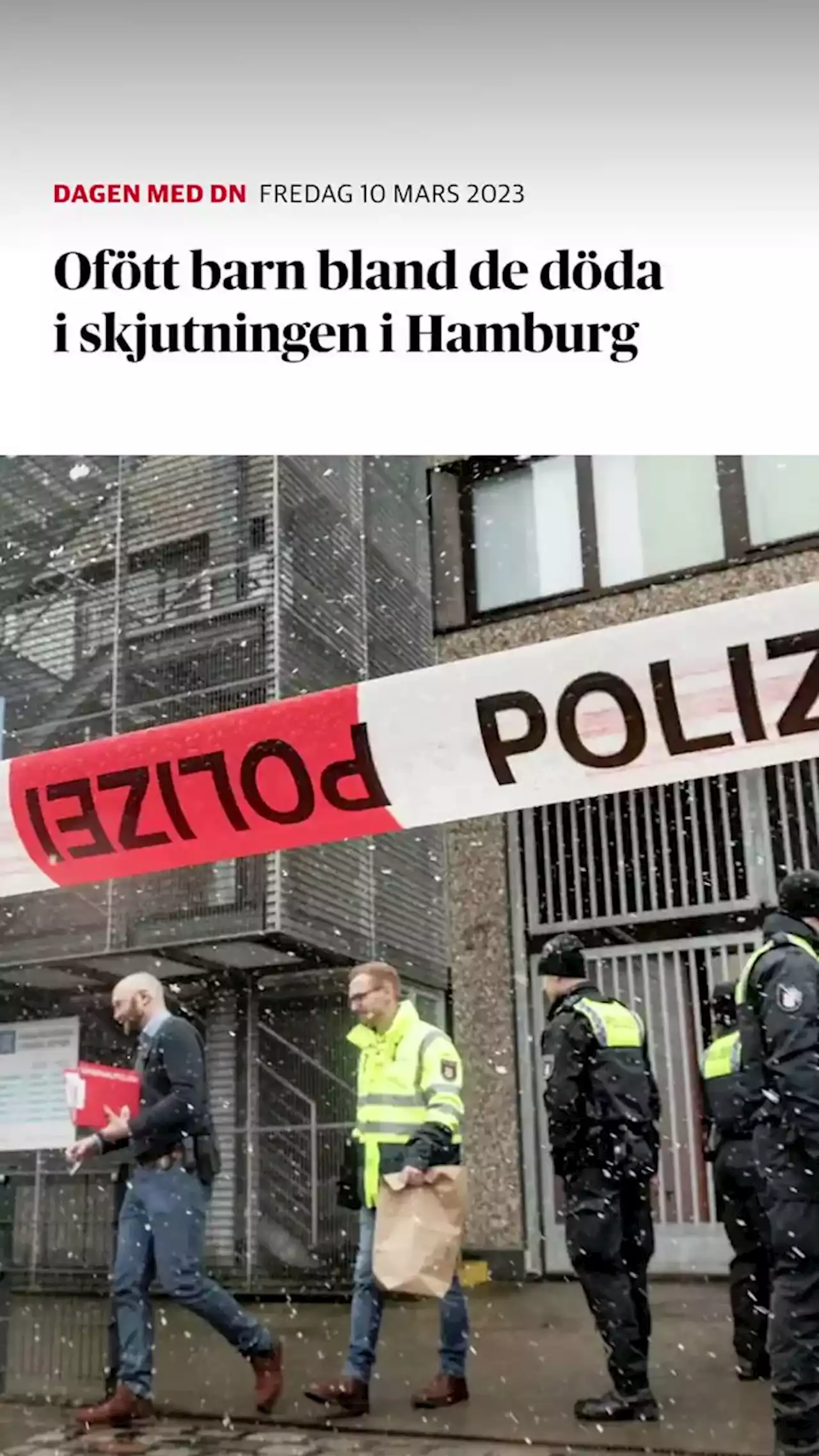 Ofött barn bland de döda i skjutningen i Hamburg