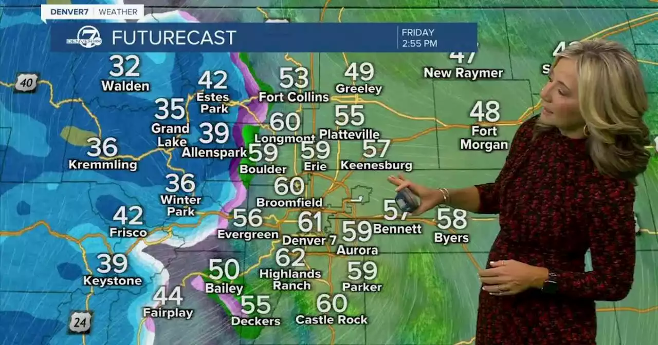 Mild and dry on the plains today, with more snow for the Colorado high country