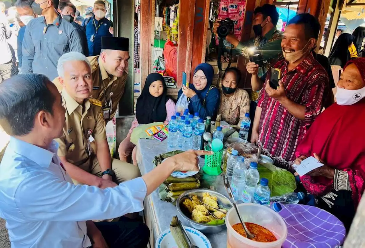 Jokowi Kunjungi Pasar di Blora bersama Ganjar, Hari Ini Tak Ada Prabowo