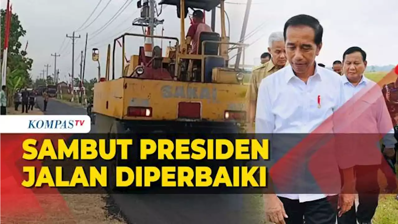 Menyambut Kunjungan Presiden Joko Widodo, Jalan Desa di Sragen Diperbaiki