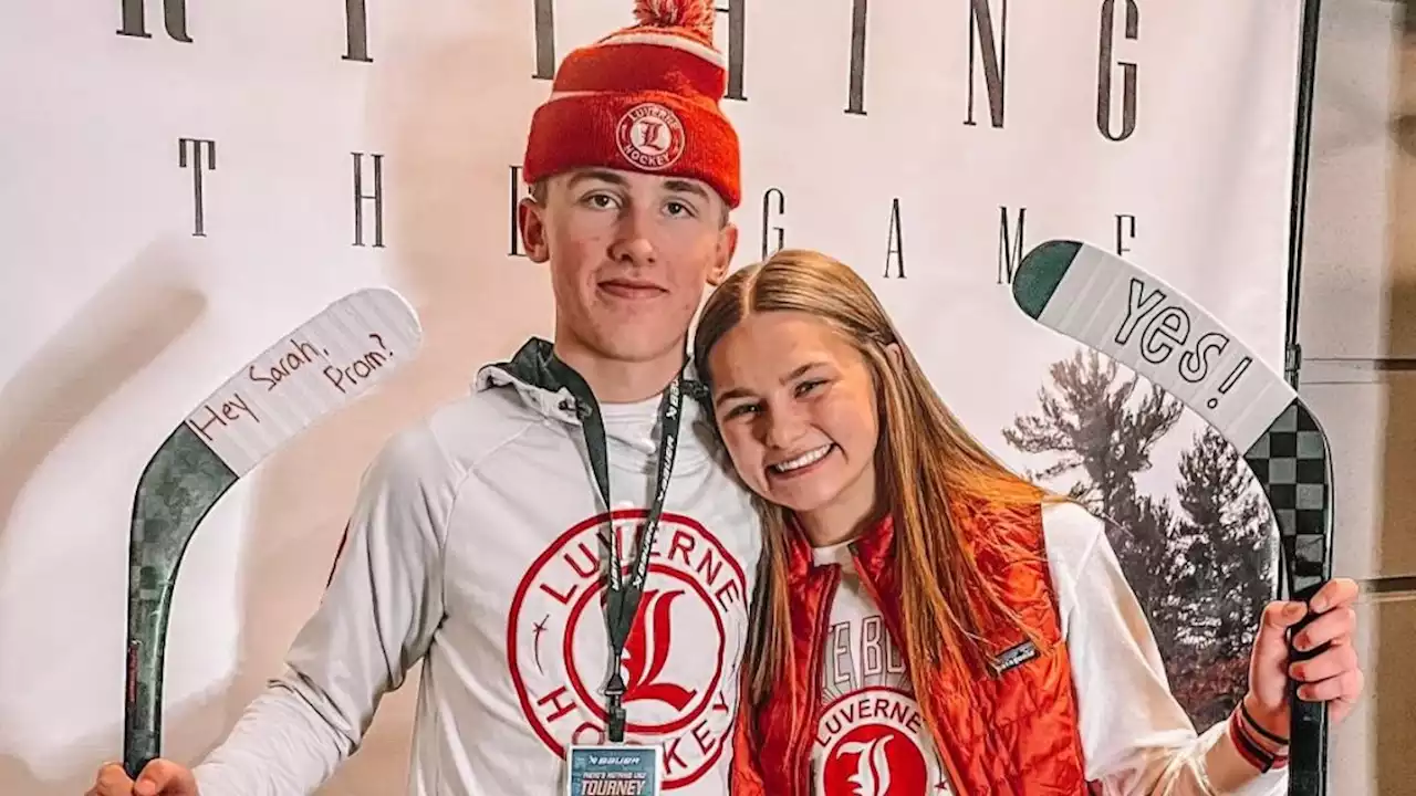 Meet the couple whose ‘promposal’ at the Minnesota boys hockey state tournament went viral