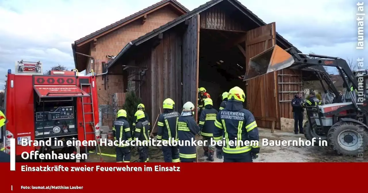 Brand in einem Hackschnitzelbunker bei einem Bauernhof in Offenhausen | laumat|at