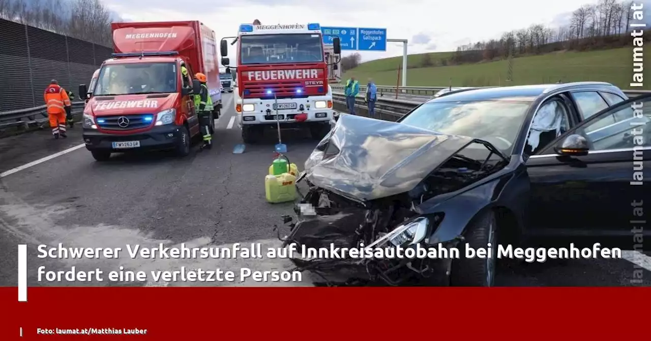 Schwerer Verkehrsunfall auf Innkreisautobahn bei Meggenhofen fordert eine verletzte Person | laumat|at