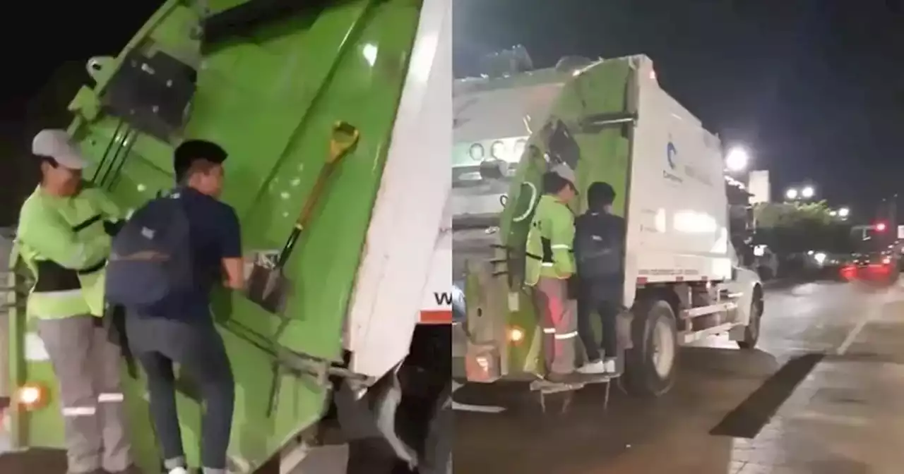 El transporte más barato: como no conseguía taxi, el camión de basura lo subió y lo llevó a destino | Viral | La Voz del Interior