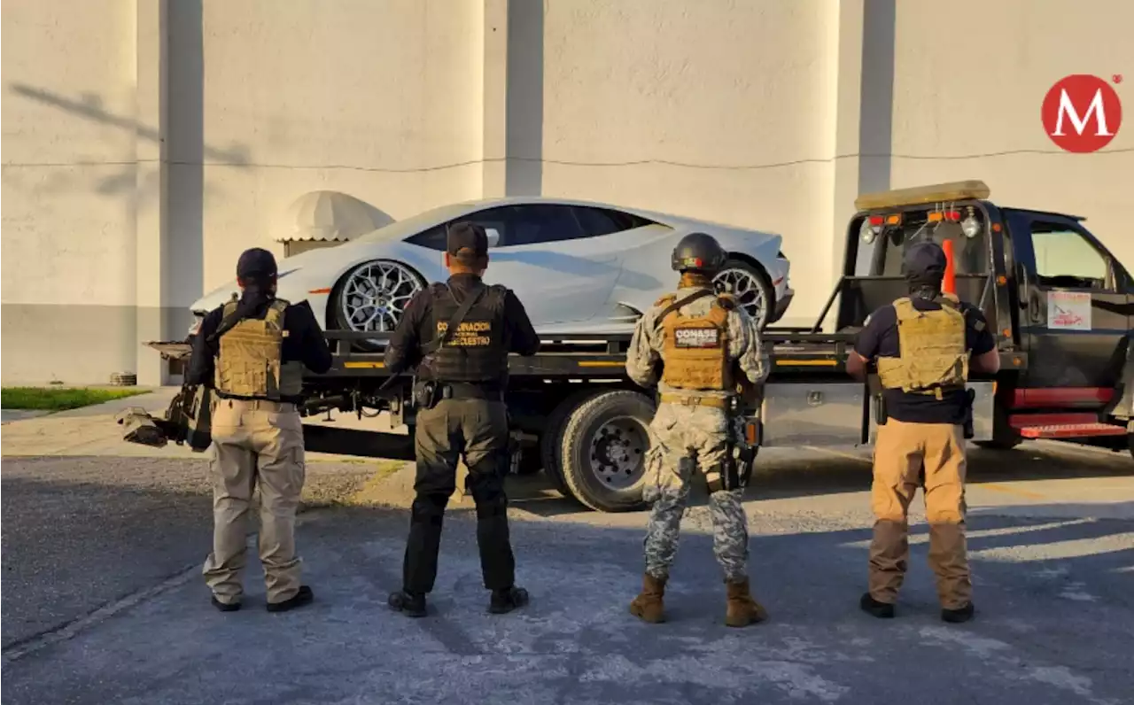 Aseguran en Matamoros un lamborghini robado en Estados Unidos