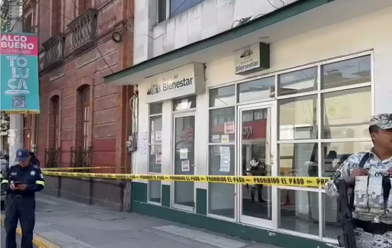 Asalto en Banco del Bienestar de Toluca, Edomex