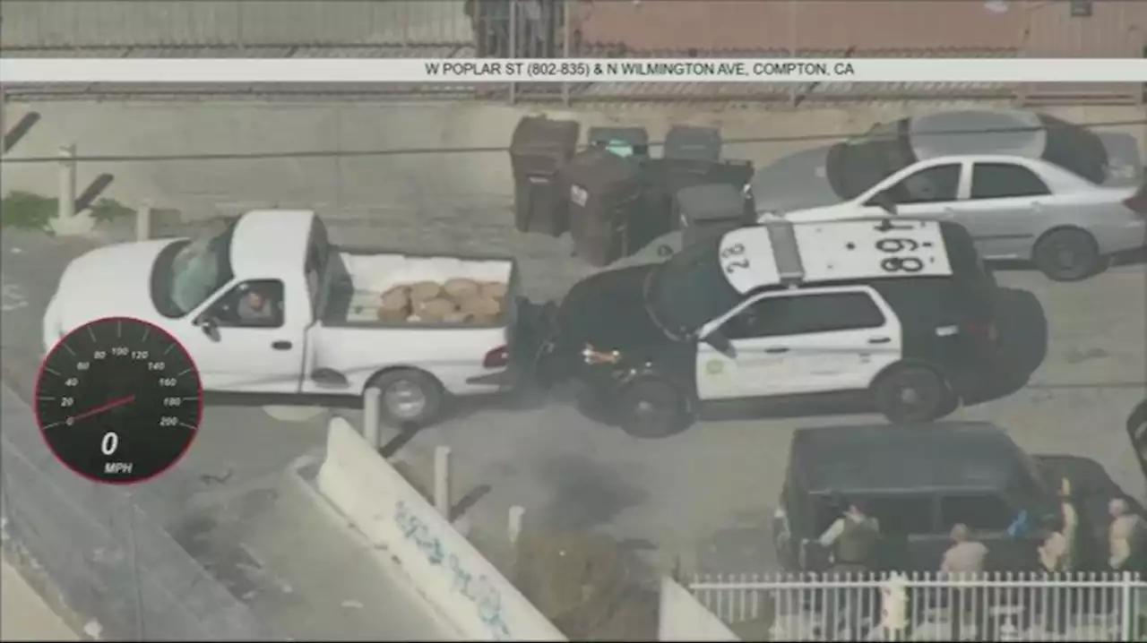 Live: Reckless, Possibly Intoxicated Pursuit Driver Tries to Ram Sheriff's SUV in Compton Standoff