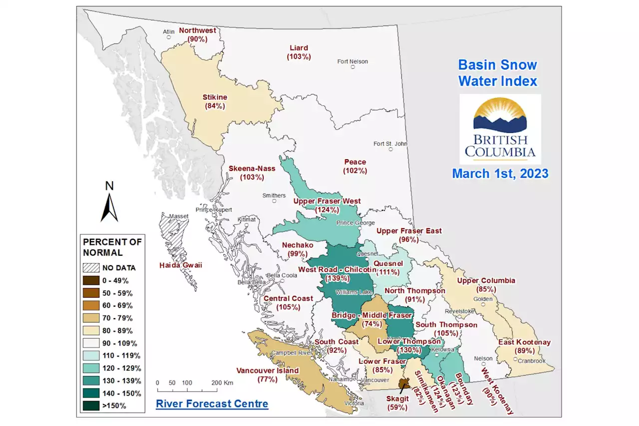 March snow measurements near normal in much of B.C. - Terrace Standard