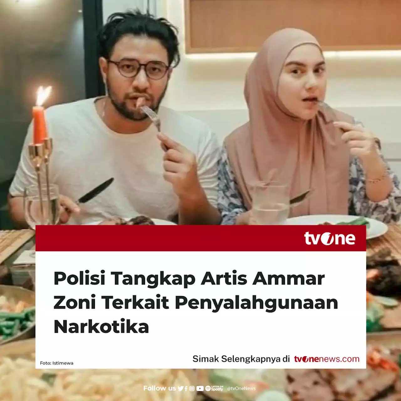 Polisi Tangkap Artis Ammar Zoni Terkait Penyalahgunaan Narkotika