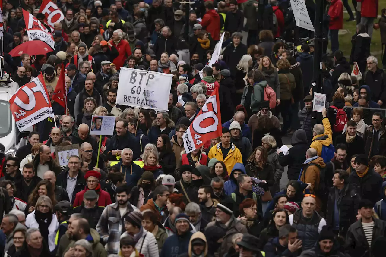 French protests push for withdrawal of Macron's pension plan