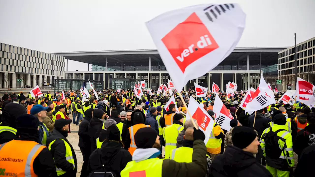 Verdi ruft für Montag zu Warnstreik an BER auf