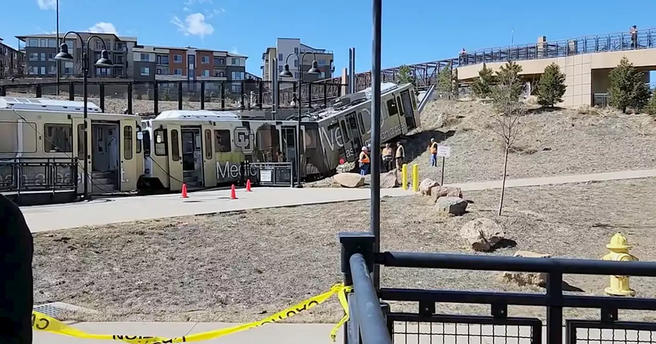 2 injured after RTD light rail train derailment in Golden