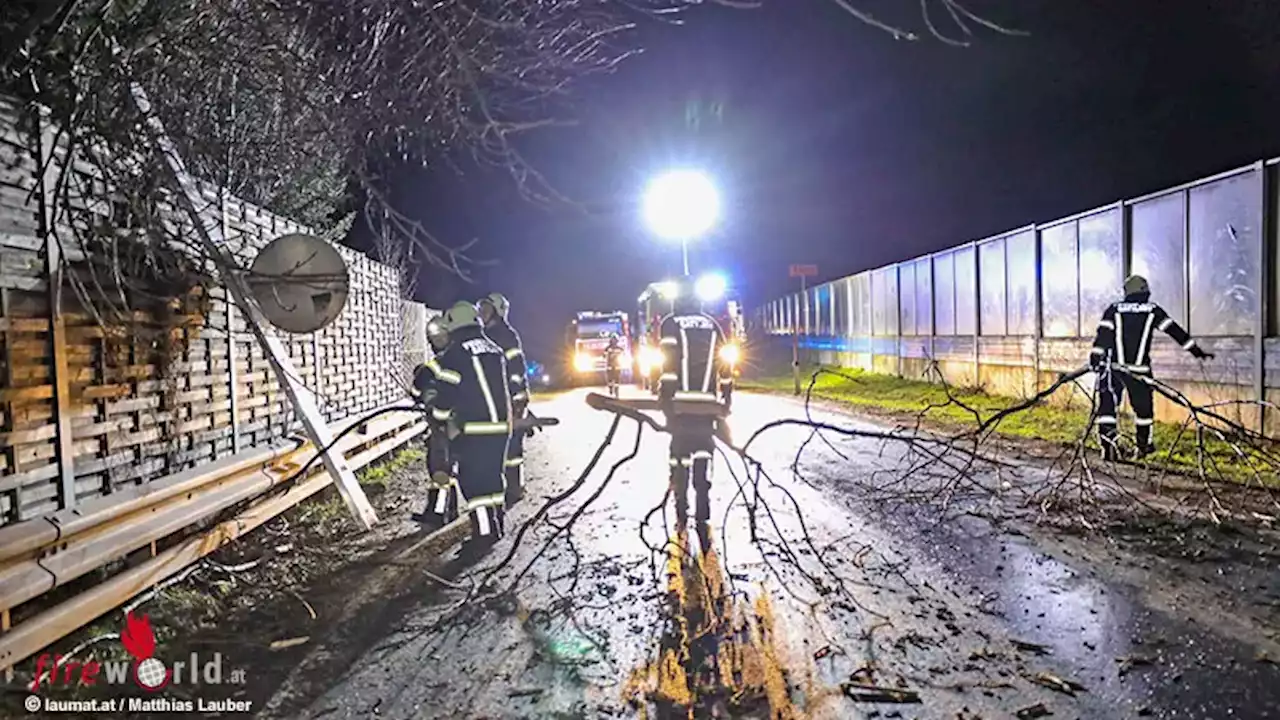 Oö: Sturmtief mit Böen in Orkanstärke sorgt per 10. / 11.03.2023 für Einsätze der Feuerwehren