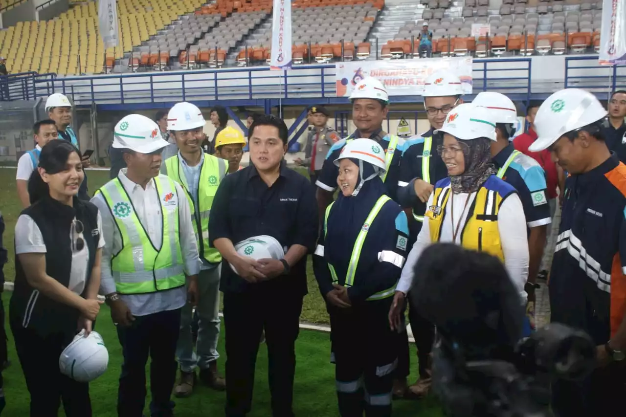 Erick Thohir dan Zainudin Amali Tinjau Persiapan Venue Piala Dunia U-20