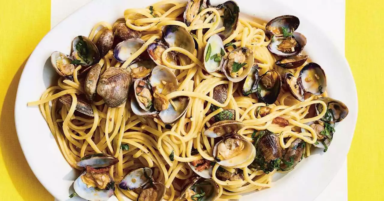 Les linguine vongole et chorizo de Julie Andrieu